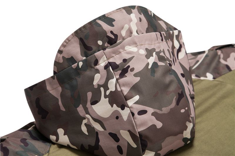 Vêtements pour hommes T-shirt à manches longues, uniforme de travail des forces spéciales pour hommes, uniforme de camouflage d'entraînement, T-shirt à capuche extensible et respirant pour hommes_voghion.com