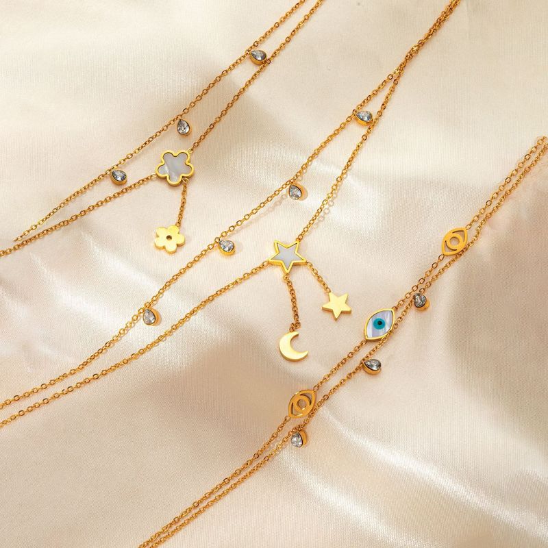 Cavigliera a forma di fiore, semplice, in acciaio inossidabile, con personalità dorata e resistente allo sbiadimento_voghion.com