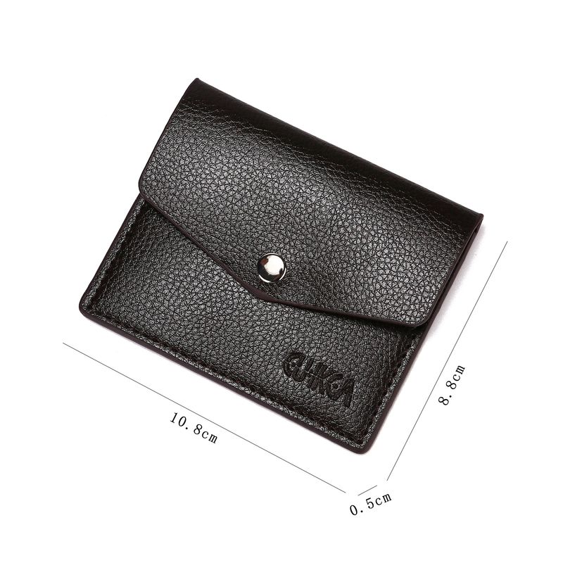 Slim PU Leather Wallet For Men & Women - Multi-Card Holder With Snap Closure, Minimalist Design, RFID Blocking, Lightweight & Compact_voghion.com