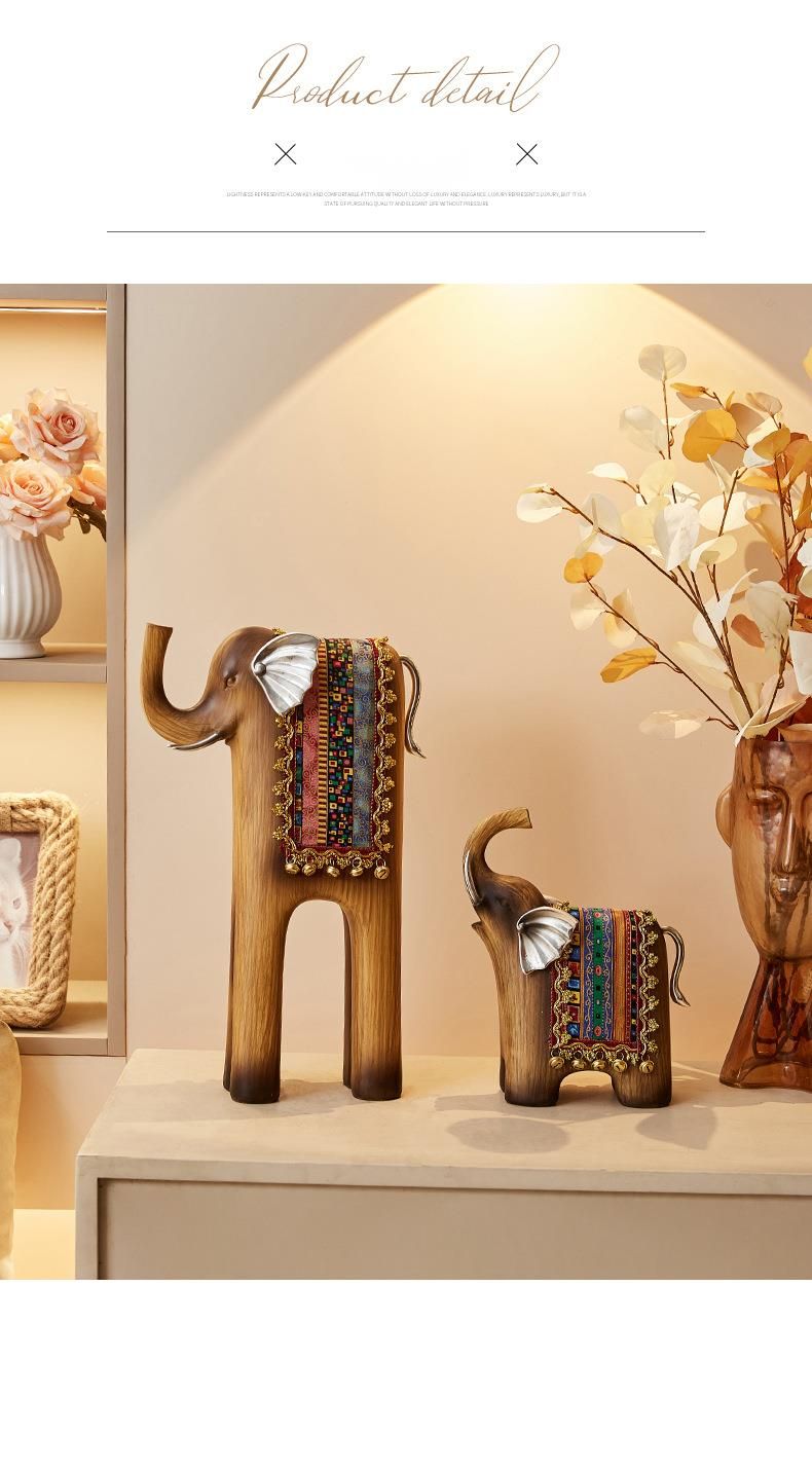 Tavolino da caffè in resina creativa, stile etnico, elefante, soggiorno, ingresso, camera da letto, decorazione morbida, piccolo_voghion.com