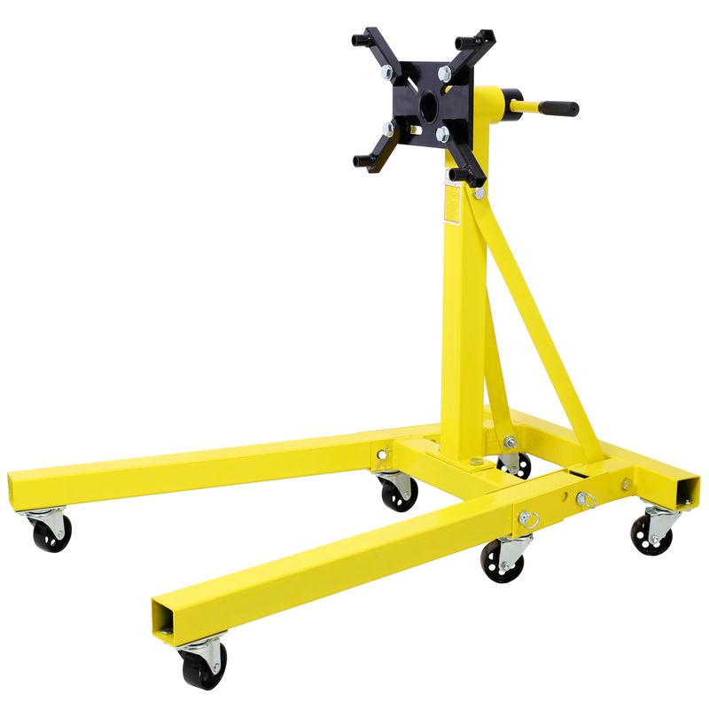 Folding Engine Stand 2000 LBS Capacity Motor Hoist 360 Degree Adjustable Mounting Head Dolly Mover Auto Repair Rebuild Jack_voghion.com