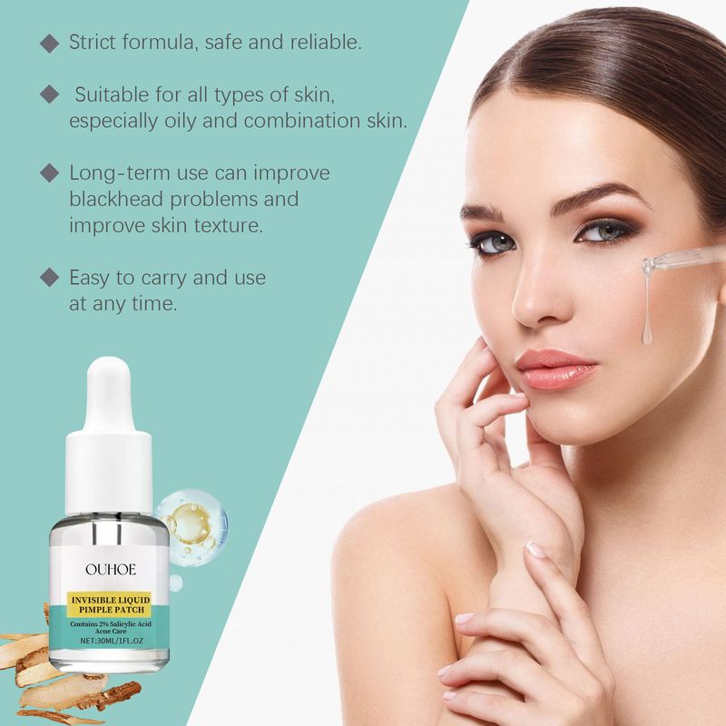 OUHOE Acne Care Drops Lighten Acne Acne Blackheads Closed Mouth Cleansing Facial Skin Pore Essence_voghion.com