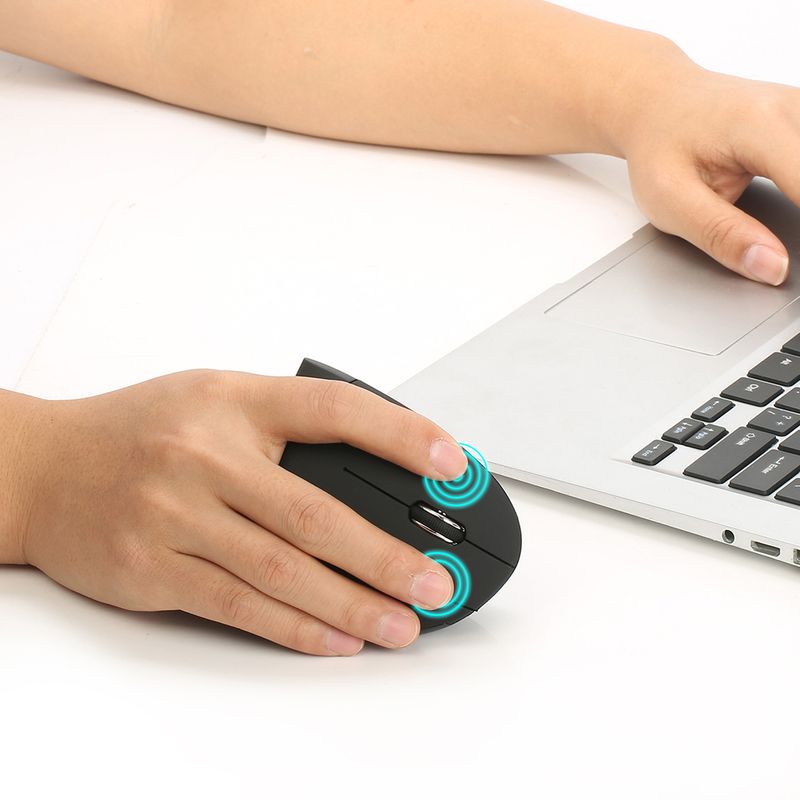 Farfi Ergonomik Dikey Şarj Edilebilir 2.4GHz 2400DPI PC Dizüstü USB Kablosuz Oyun Faresi_voghion.com