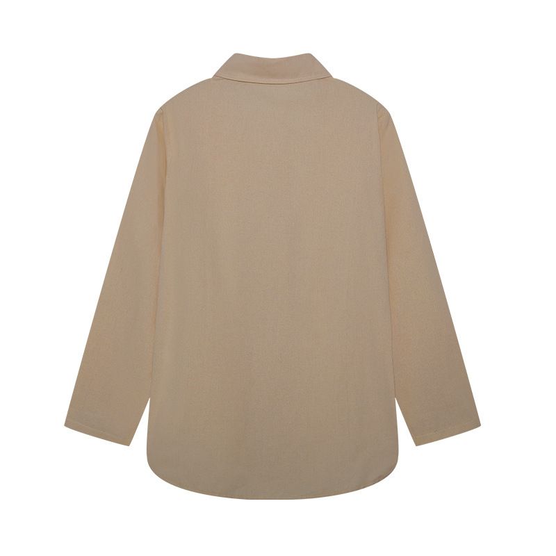Damenbekleidung Zweiteiliges Set für Damen mit langärmeligem Revers und lässigem Frühlings- und Herbstanzug in einfarbiger Hose mit weitem Bein_voghion.com