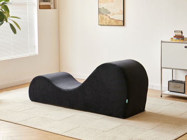 Solace Yoga Chaise Lounge Chair For Stretching, Relaxation & Exercise, Ergonomic Design With Soft Yet Firm High-Density Foam Core, Removable Mac_voghion.com