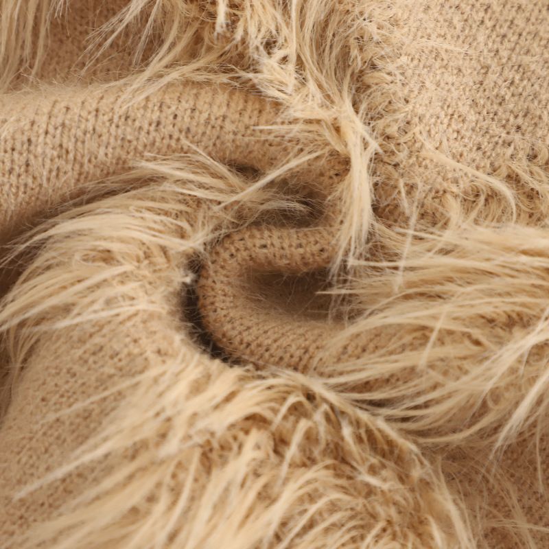 Set aus Boho-Strickpullover und Schlaghose für Mädchen – Koreanischer Stil, 3–8 Jahre (90–130 cm), weiche Polyestermischung, Schleifen- und Blumenakzente, Beige/Pink/Khaki_voghion.com