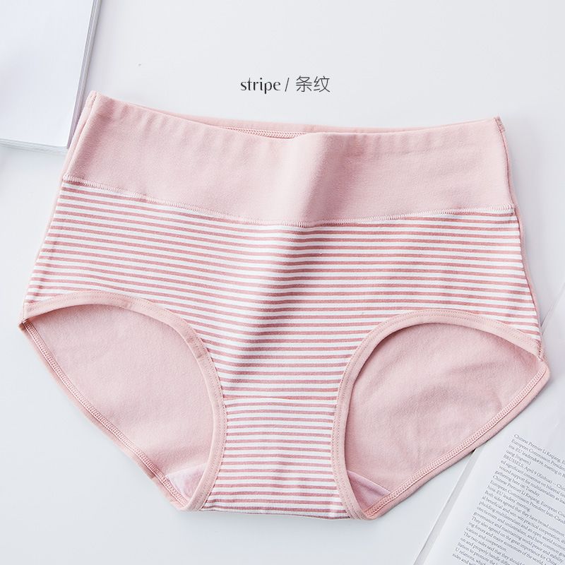 2025d Women's High Waist Cotton Printed Seamless Tummy Control Panties For Plus Size Women Triangle Briefs_voghion.com