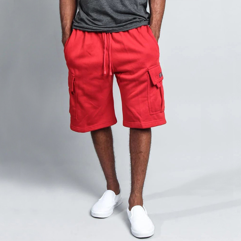 2023 Sommer Neue Fünf-Punkte-Herren-Casual Multi-Pocket Loose Straight Cargo Shorts_voghion.com