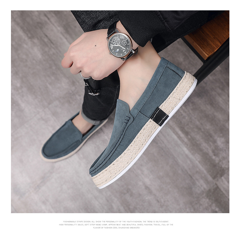 Men's shoes spring and summer men's casual single shoes canvas shoes men lazy slip-on_voghion.com