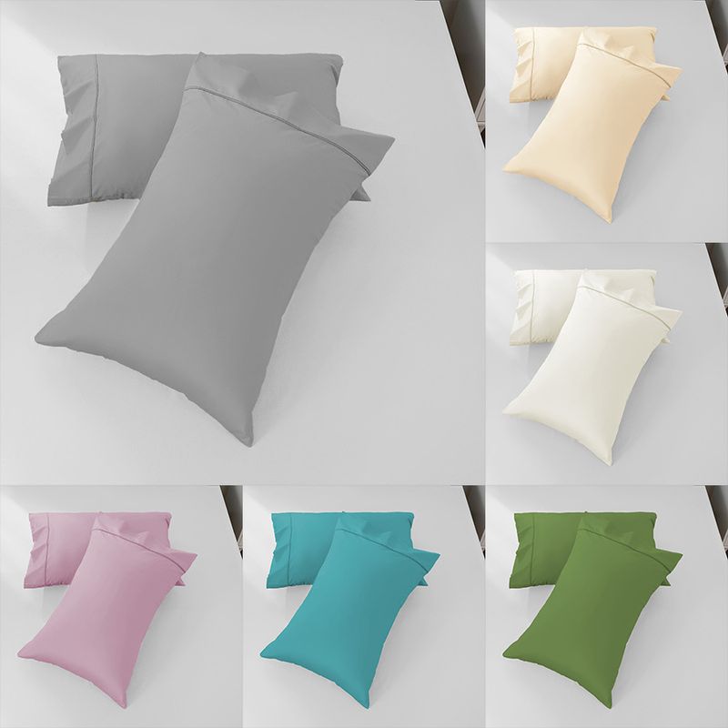 Geborstelde polyester kussenslopen met biezen - ultrazacht en huidvriendelijk, 10 elegante kleuren, 9 maten (40x60cm tot 80x80cm) Moderne minimalistische stijl_voghion.com