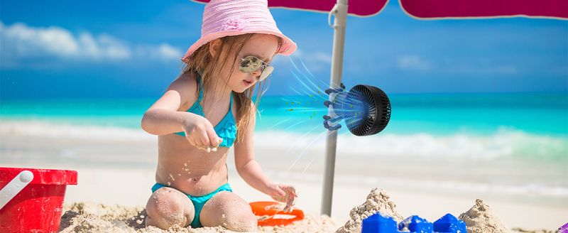 10000mAh Stroller Fan - Tripod Clip 50H Ultra-Long_voghion.com