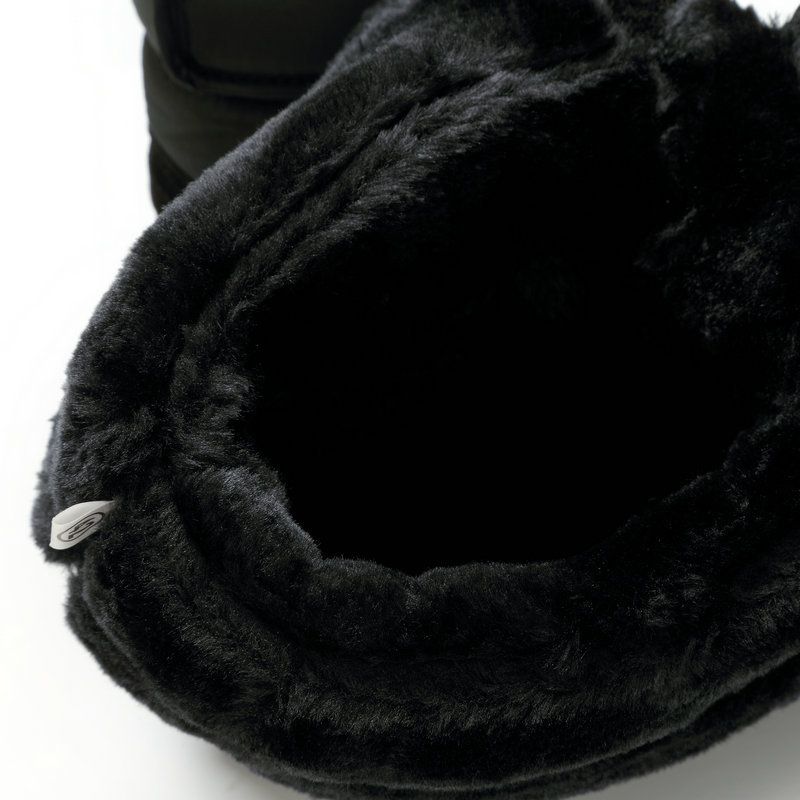 Neun Farben Schneeflocke Schnee Baumwolle Herrenstiefel Schwarz Flache, wadenlange, wasserabweisende, verdickte Winterschuhe_voghion.com