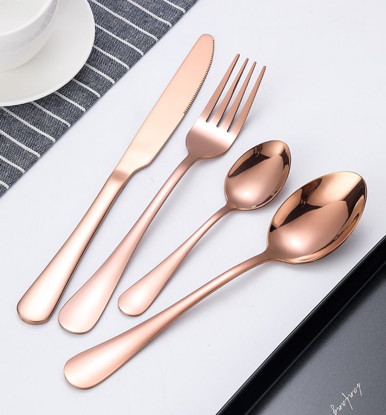 Stainless Steel Cutlery Set Creative 24 Piece Gift Box Western Steak Knife Fork And Spoon_voghion.com