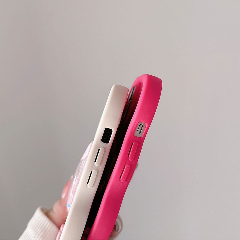 Roztomilý 3D tekutý písek s láskou a srdcem, kudrnatý silikonový měkký kryt na telefon pro iPhone 11 12 13 14 15 Pro Max XS XR 7 8 Plus SE zápěstí_voghion.com