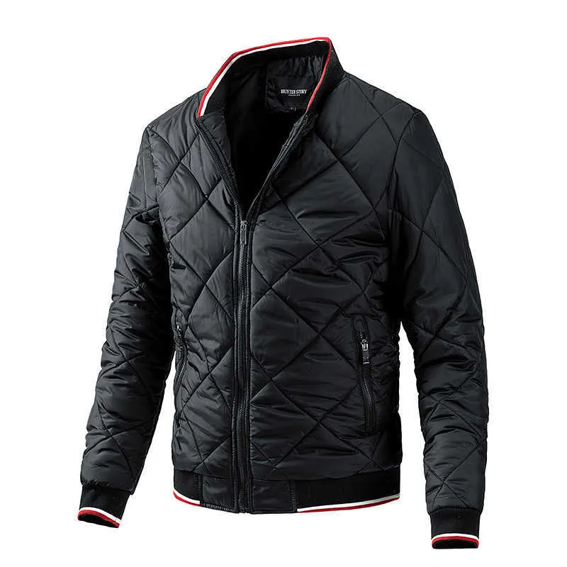 Vestes pour hommes mode hiver automne Parkas coupe-vent épais chaud veste à carreaux manteau couleur unie en plein air T221017_voghion.com