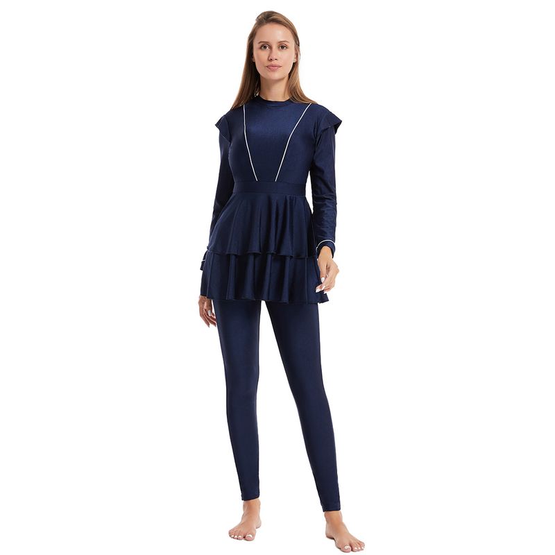 Muslim Swimwear Swimsuit Conservative Swimsuit Dress-style Sunscreen Hot Spring_voghion.com
