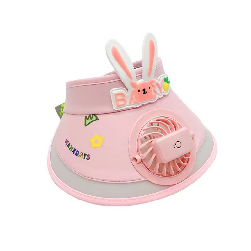 Cappello rinfrescante per bambini ricaricabile tramite USB - Design traspirante e aperto con ventola integrata per giocare all'aperto_voghion.com