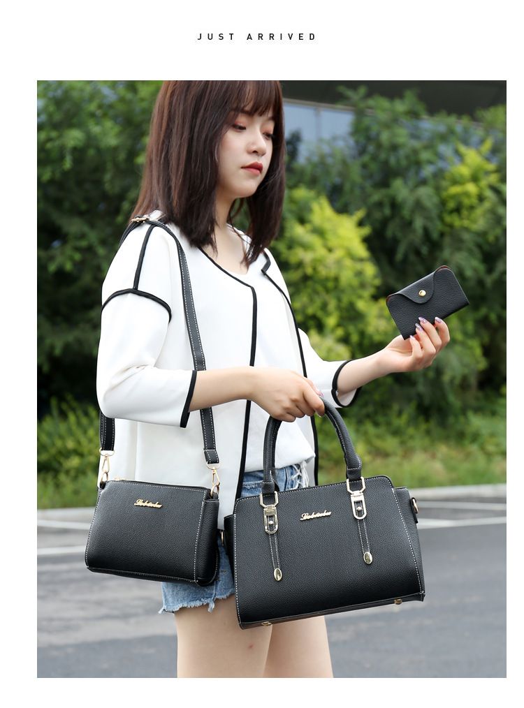 Taschen für Frauen Damentasche koreanische Version der dreiteiligen Mutter-Kind-Tasche Handtasche Schulter Messenger Bag Muttertasche_voghion.com