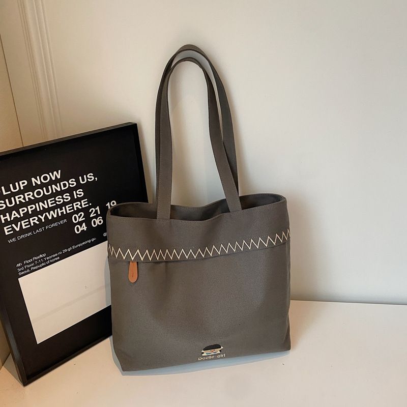 Borsa a tracolla da ascella per mamma, versatile in stile coreano, in tela, multitasche, ricamata, autunno inverno_voghion.com
