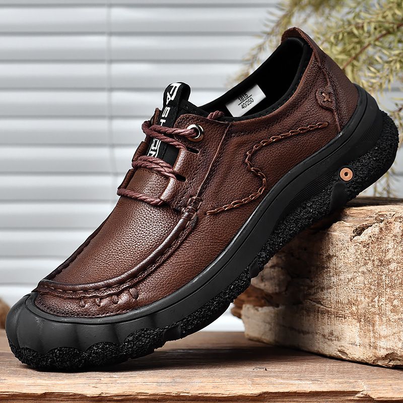 Außenhandel Export Europäische und amerikanische Herren-Freizeitschuhe aus erstklassigem Rindsleder mit weicher Sohle und breiter Zehenpartie für den Außenbereich_voghion.com