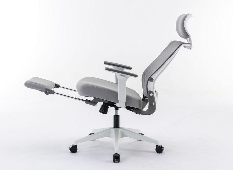 Ergonomic Office Chair With Lumbar Support & Headrest & Flip-up Arms Height Adjustable Rocking Home Office Desk Swivel High Back Computer Chair Warm Taupe Mesh Study Chair_voghion.com