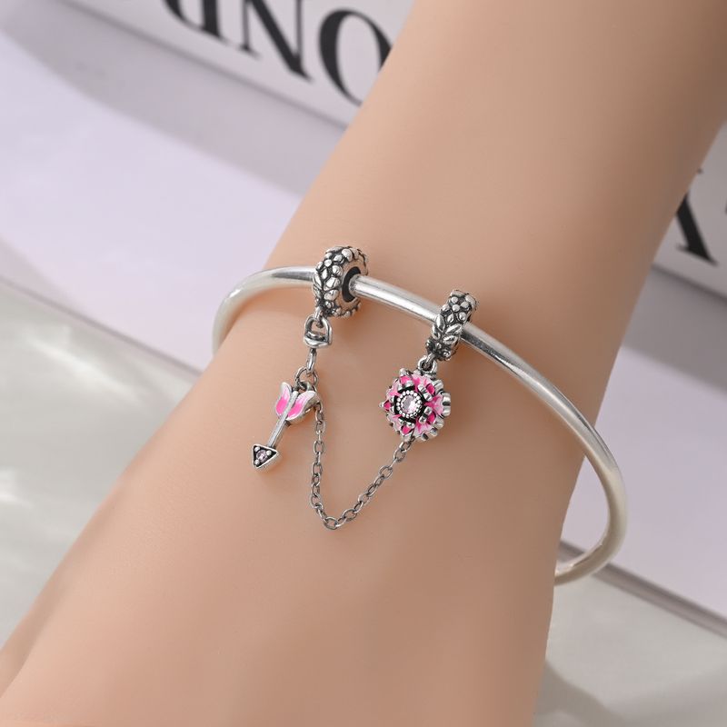 Women's Jewelry Couple Sun And Moon Safety Chain Charm Pendant Beads DIY Jewelry Accessories Bracelet Necklace Copper Plated Silver_voghion.com
