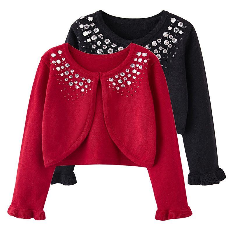 Cardigan de protection solaire fait main en perles pour filles de 8 à 16 ans – Veste d'été en tricot léger, aérée et élégante_voghion.com