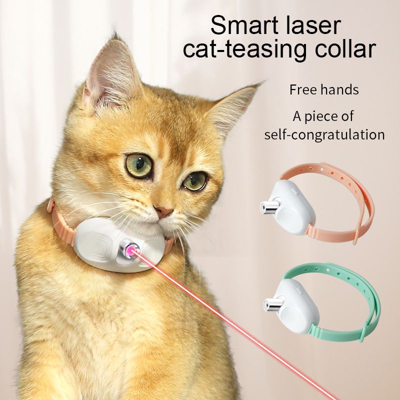 Katzenspielzeug, Haustierhalsband, Selbstspaß, Langeweile lindern, Stock, Katzen-Laser-Neckstift_voghion.com