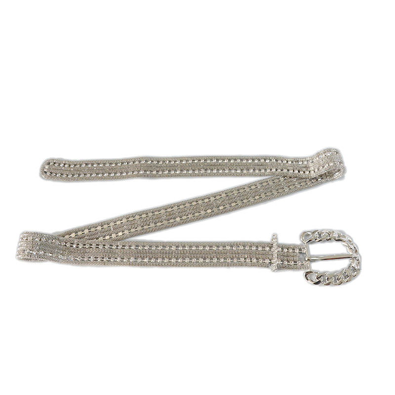 Chai décoratif décontracté pour femmes, diamod d'eau, ilaid, ceinture à boucle aiguille, jupe assortie pour femmes, taille de chemise_voghion.com