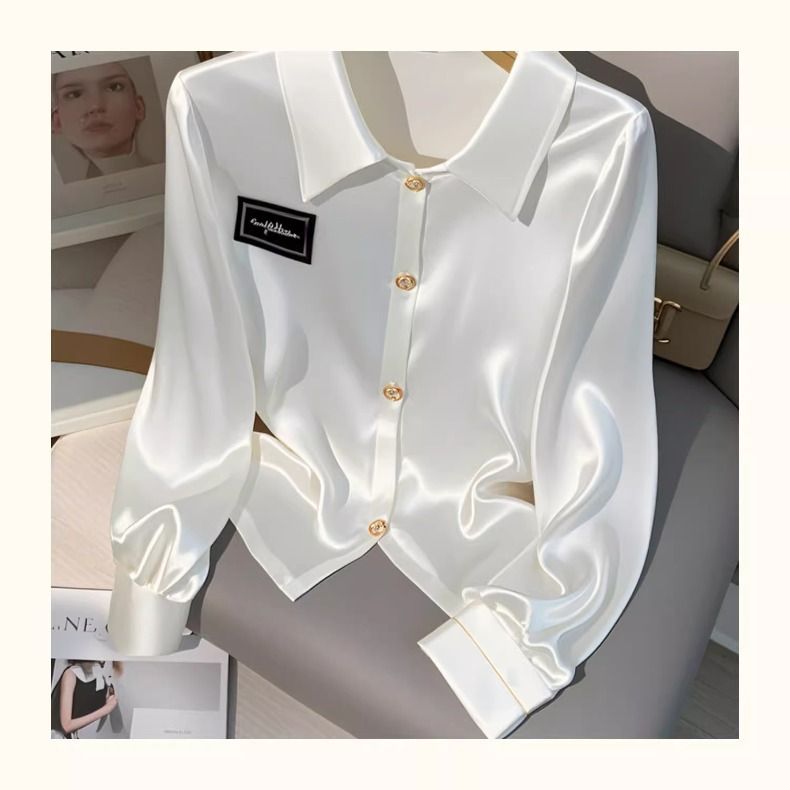Abbigliamento da donna leggero di lusso, di alta gamma, unico e bello, le camicie piccole più popolari di quest'anno, camicie bianche a maniche lunghe_voghion.com
