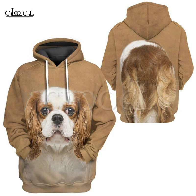 CLOOCL terre-neuve chien imprimer hommes sweats à capuche Animal à capuche à manches longues poche sweats automne hommes femmes pull à capuche_voghion.com
