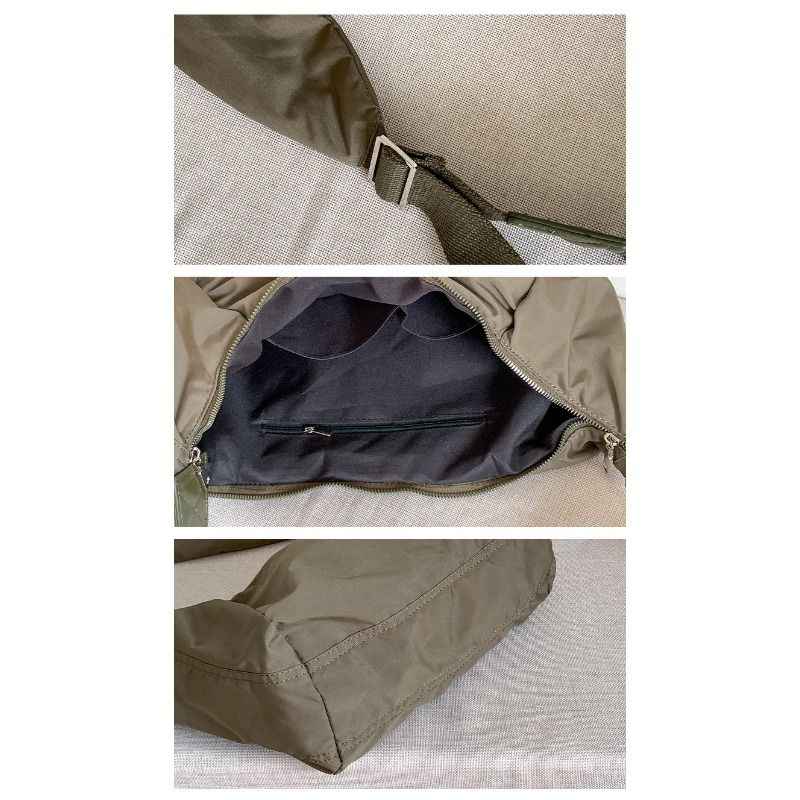 Borsa a tracolla da donna in nylon, grande capacità, tracolla larga, casual, alla moda, vari colori_voghion.com