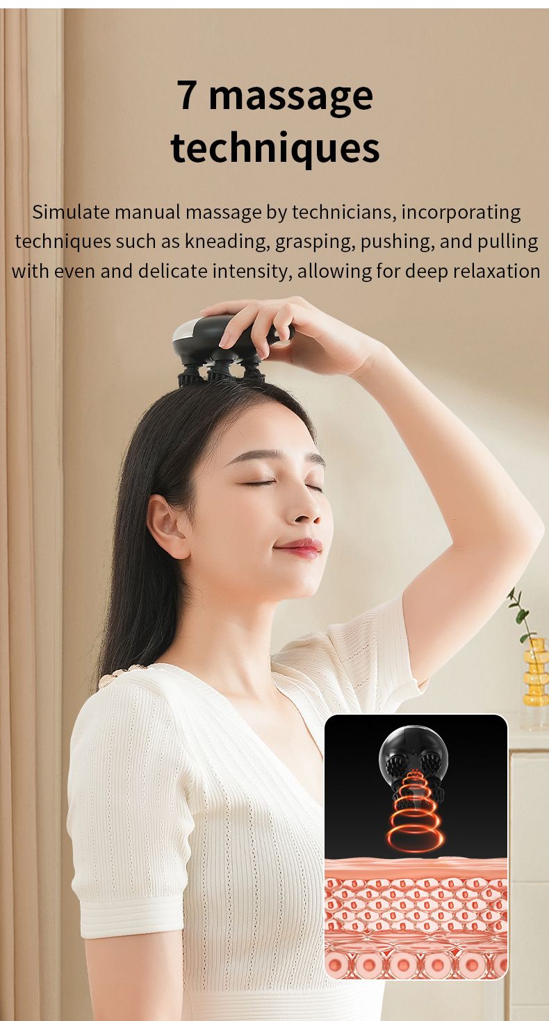 Mini-Kopf Wiederaufladbares Vibrationsmassagegerät Scalp Dragon Elektrische Klaue Hand Multifunktionale, Kneten Physiotherapie /_voghion.com