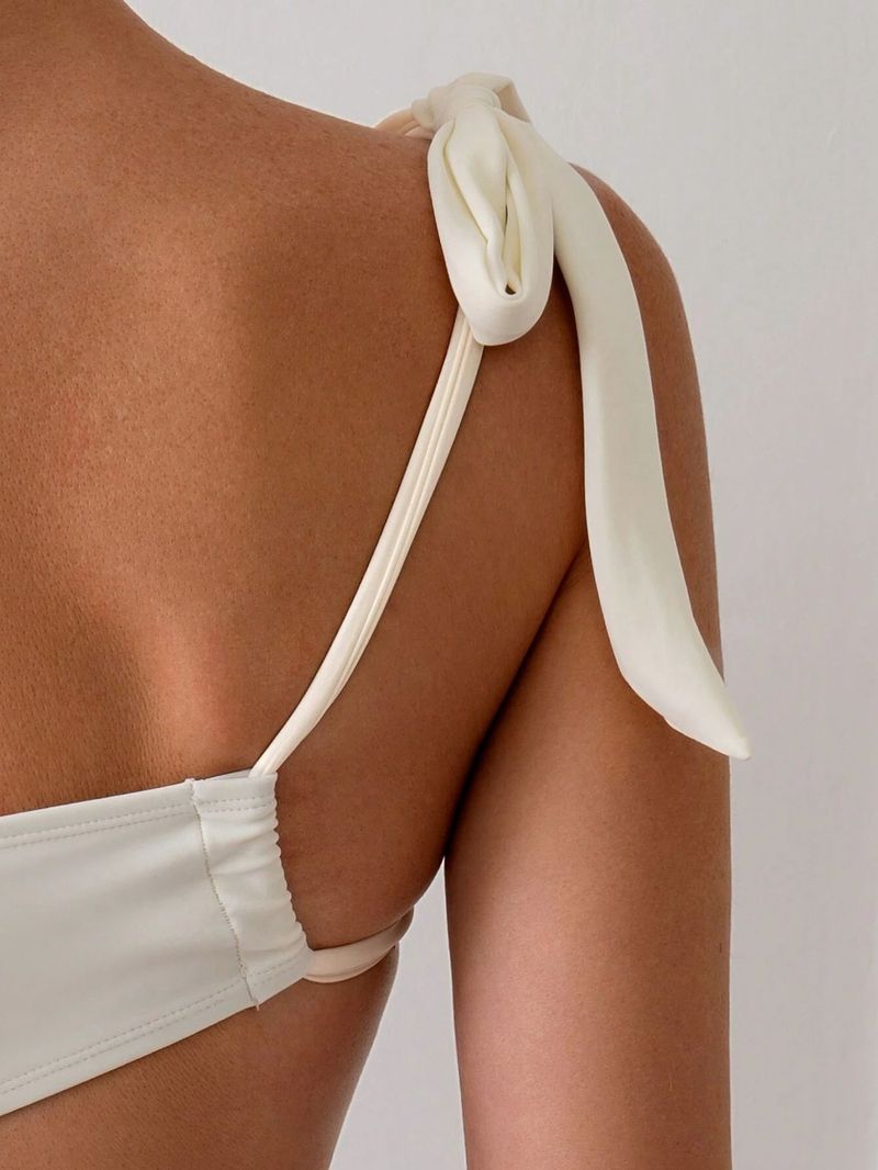 Maillot de bain une pièce à lacets pour femme, haut de gamme, couleur unie, ajouré, source chaude_voghion.com