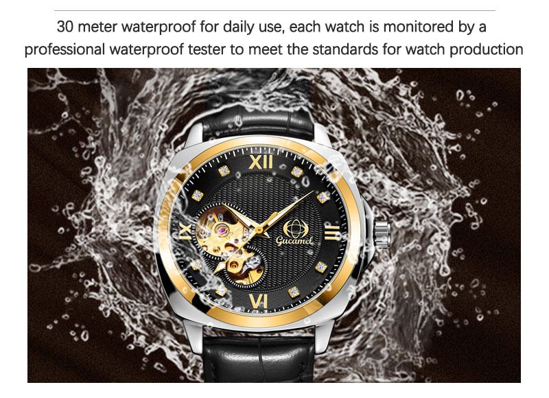 UTHAI M13 Fashionable Men Watch With Diamond Studded Luminous Automatic Mechanical Watch, Business Clock Gift,watches For Man_voghion.com