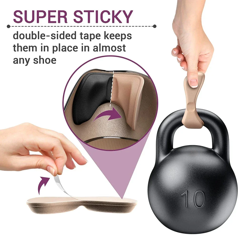 1/5Pairs Inss Patch Pain Relief Kulumista estävä pehmuste Pehmuste Jalkojen hoito Kantapäänsuoja Tarra Takaosa Kengät Insert_voghion.com