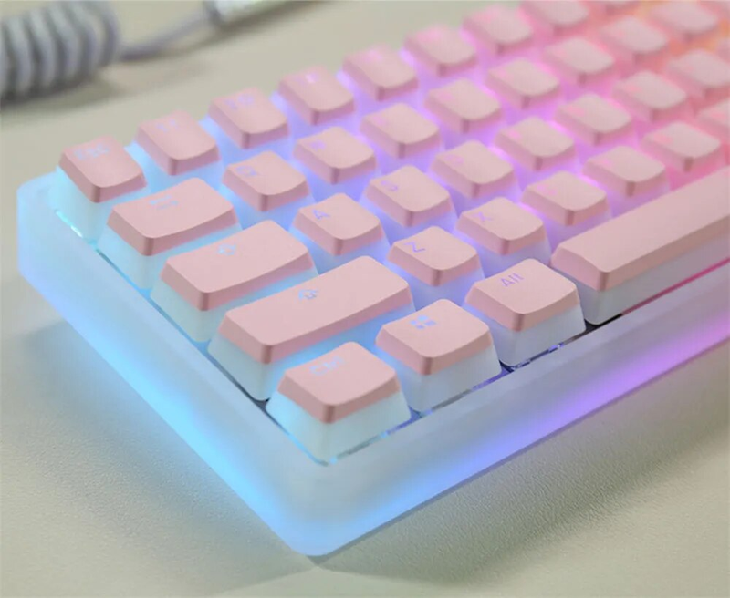 104-Tasten Pudding-Tastenkappen OEM-Profil PBT Double Shot-Tastenkappe Für Mx Switch Mechanische Tastatur ISO-Layout RGB-Tastenkappen Mit Hintergrundb_voghion.com