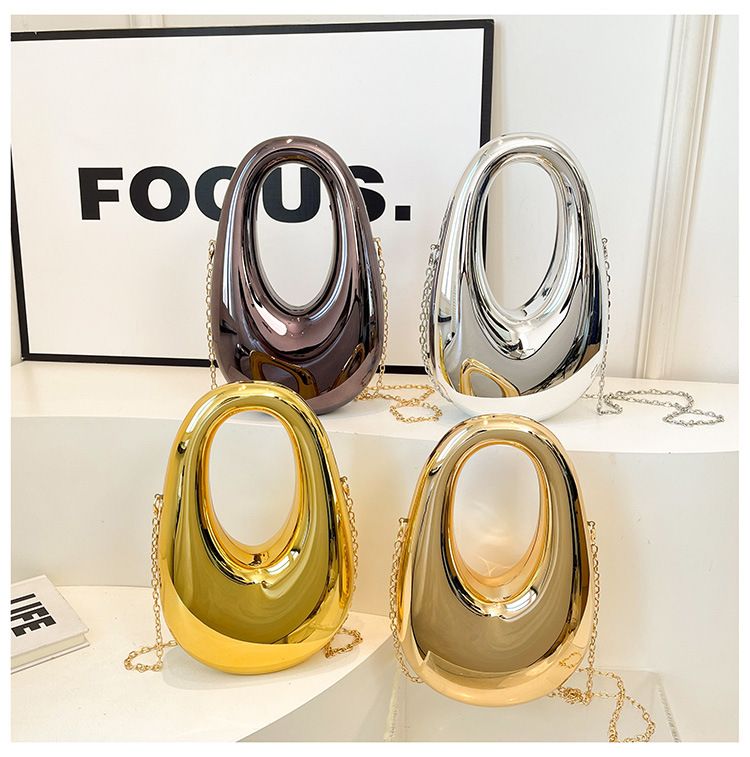 Acrylic Baguette Goose Egg Box Evening Single Shoulder Handbag Crossbody Bag For Women Versatile_voghion.com
