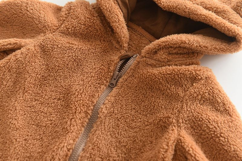 Bērnu apģērbi zaķu kombinezons ar kapuci, mazuļu rāpojošs apģērbs_voghion.com