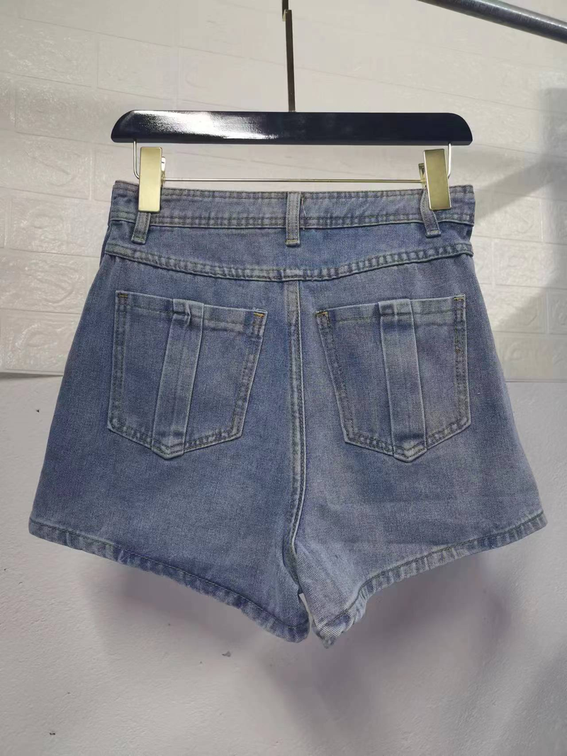 Dámské letní kalhoty s vysokým pasem a širokými nohavicemi v korejském stylu, štíhlé džínové, s sukní a kraťasy, plus size, s vysokým pasem a širokými nohavicemi._voghion.com