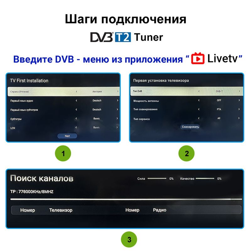 Original HOMATICS DVB-T2 DVB-S2-tuner för Homatics_voghion.com