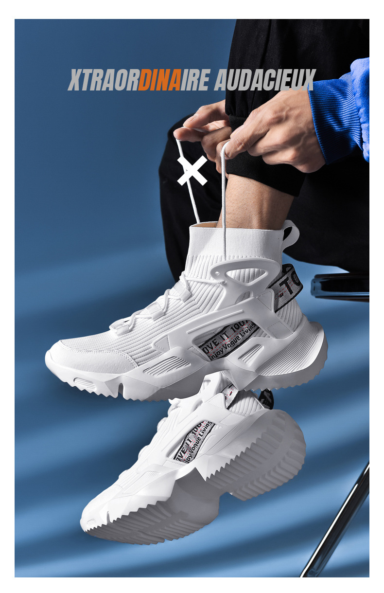 Trendy Dad 2022 Herbst Flyknit High Top Casual Sports Ultraleichte große Herrenschuhe_voghion.com