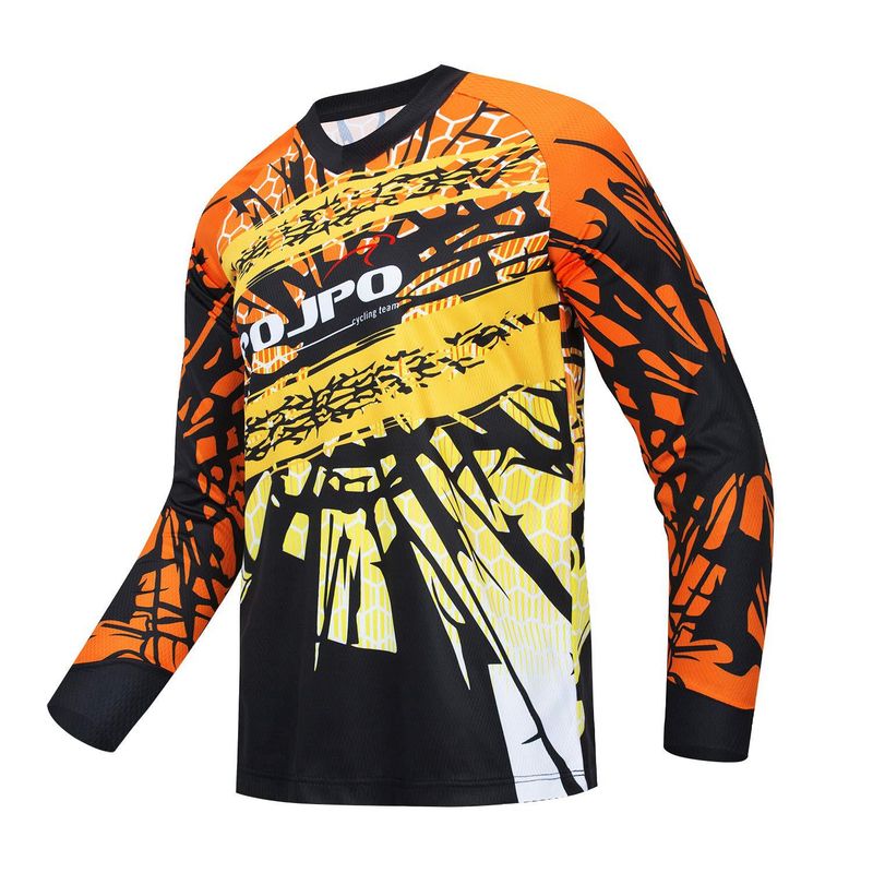 Men's Cycling Clothes Off-Road Motorcycle Speed Downhill Clothes Long-Sleeved Sunscreen Quick-Drying T-Shirts Racing Clothes _voghion.com