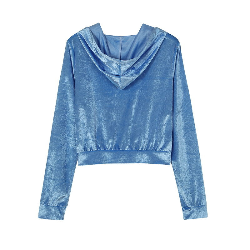 Women's Solid Color Multi-color Casual Canary Pocket Hooded Zipper Hoodie Wide Leg Pants Two-piece Set_voghion.com