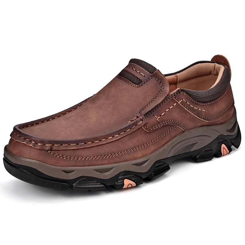 Schuhe 2025 Frühling Neue Slip-On Herren Leder Loafer_voghion.com