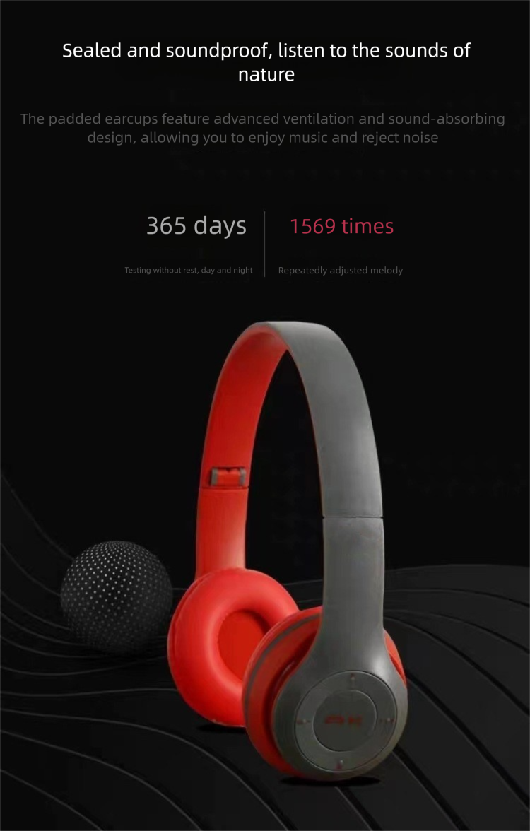 P47 Bluetooth Headset Over-Ear Foldable Wireless Headphone Universal For Mobile Phones And Computers_voghion.com