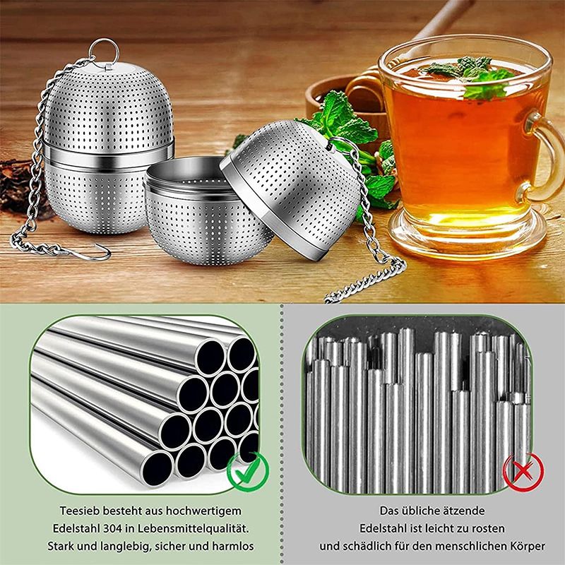 Infusore per tè riutilizzabile in acciaio inossidabile, filtro per tè creativo con gancio, filtro per caffè a maglie fini, teiera, tazza, filtro per spezie_voghion.com