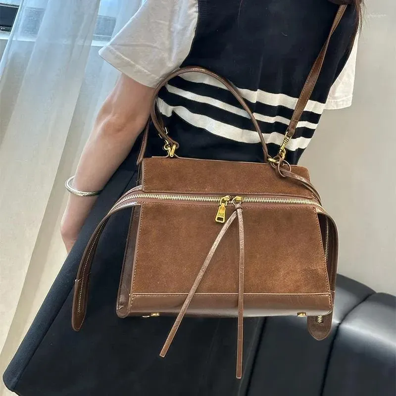 Sacs fourre-tout en daim pour femme, sac à main vintage en cuir, pour l'automne et l'hiver_voghion.com