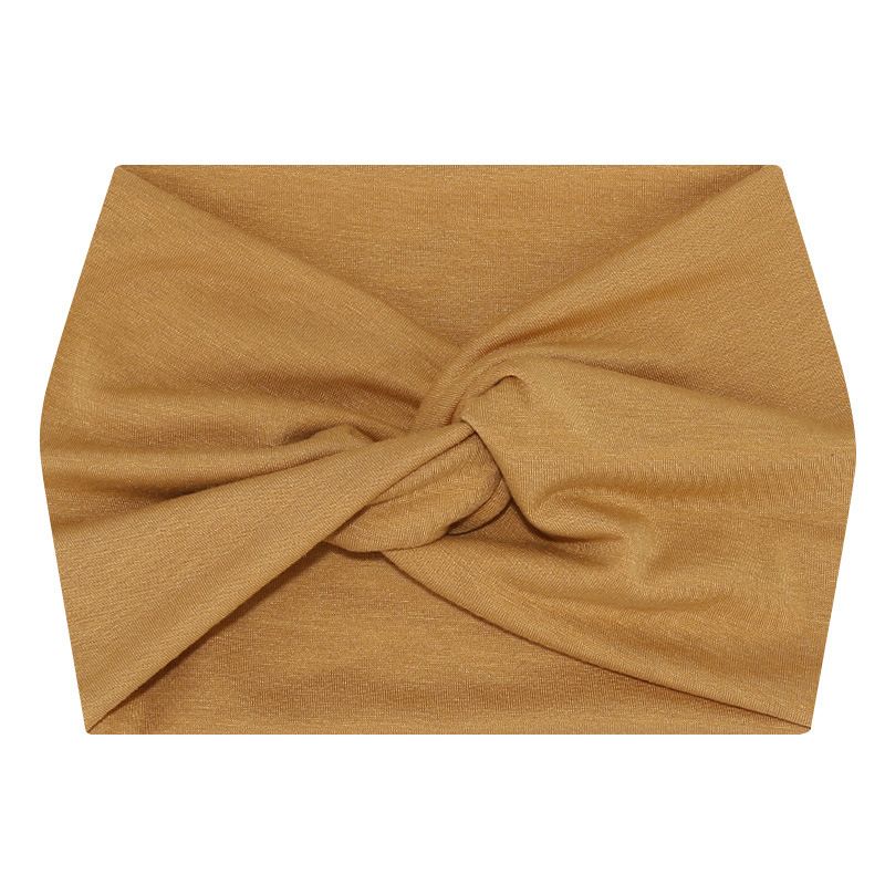 New Women's Wide Edge Hair Band Solid Color Elastic Headscarf Men's Sports Yoga Running Fitness Antiperspirant Cotton Headband_voghion.com