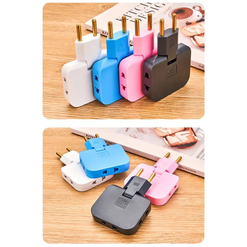 180 Grad EU-Stecker Steckdose Steckdosenleiste Multiprise 1 bis 3 Verlängerung Elektrische ° Rotierende Erfüllung Buchse AC Adapter_voghion.com